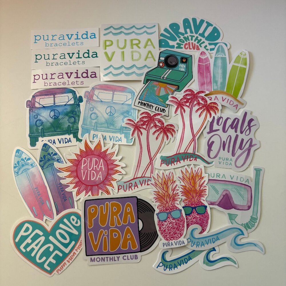 Bundle of Pura Vida Stickers
